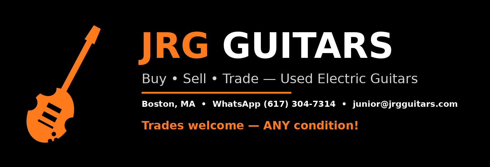JRG Guitars — buy, sell and trade used electric guitars in Boston, MA